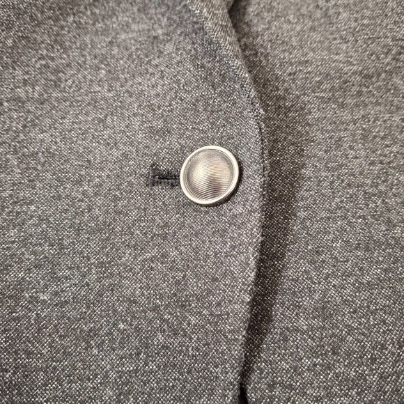Womans Grey Business Career Suit Peplum Blazer Jacket Sz M Stretch Comfort - Picture 10 of 16